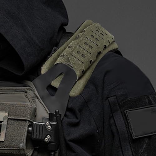 2 Pack Shoulder Strap Pad for Tactical Vest, Breathable Backpack Strap Pads Bag Strap Soft Mesh Cushion Pads for Plate Carrier, Chest Rig, Sling Bag, Duffle Bag - color: Green