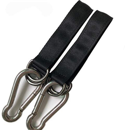 Swing Straps, 2 PCS 24cm / 9.45inches Heavy Duty Hanging Straps Holds 440 lbs with Carabiner Perfect for Tree Swing Seat, Hammock, Plank