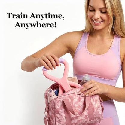 Figure 8 Resistance Band with Handles, Elastic Bands for Working Out,Arm,Back,Shoulder Training Elastic Ropes - color: Pink/Purple/Gray