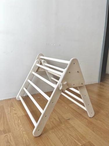 Montessori Wooden Climbing Triangle for Kids | Foldable Indoor Climbing Frame for Children & Toddlers | Wooden Playground Equipment (Medium) - style: Medium