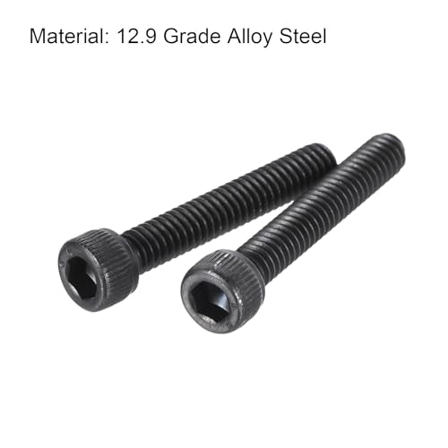 uxcell #8-32x1" Hex Socket Head Cap Screw Bolts 12.9 Grade Alloy Steel 25pcs - size: #8-32x1"