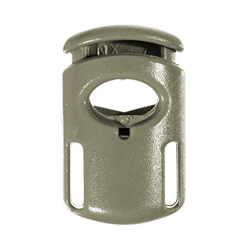Ellipse Cord Locks for Use with Paracord, Bungee Cord, Drawstrings, Backpacks, and More – 1/4 Inch Hole Diameter (50 Pack, Tan) - color: Tan, size: 50 Pack