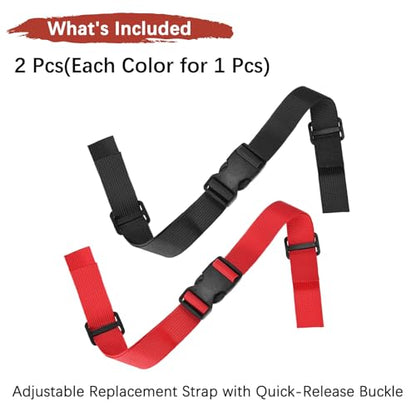 Backpack Chest Strap Adjustable Sternum Straps Use for Backpack Replacement & Hiking & Jogging - color: Black & Red