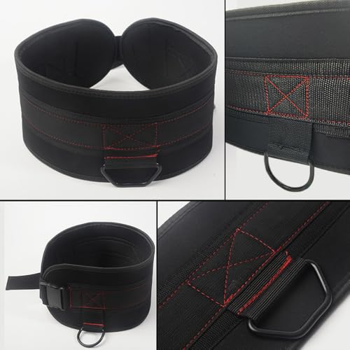 LOOEEL Weightlifting Belt,Adjustable Waist Dip Belt with Chain Strap,Pull Up.Deep Squat Weight-Bearing Straps are Used to Enhance Strength Training and are Suitable for Home and Gym Training.
