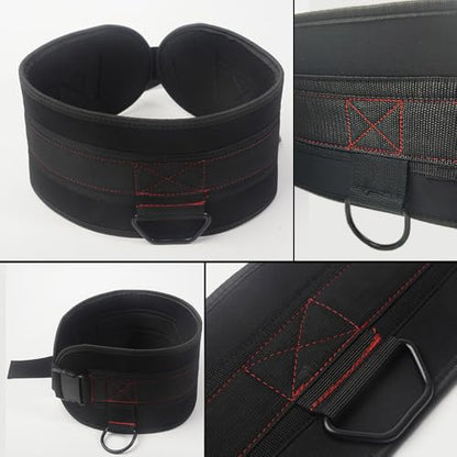 LOOEEL Weightlifting Belt,Adjustable Waist Dip Belt with Chain Strap,Pull Up.Deep Squat Weight-Bearing Straps are Used to Enhance Strength Training and are Suitable for Home and Gym Training.