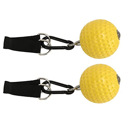 Pull Up Ball Grip with Straps, Non Slip Climbing Ball Handles, Multi Functional Training Attachment for Strength Fitness, Durable PU Material with Stainless Steel Hooks for Indoor