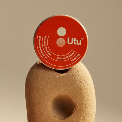 UTU - Sun Balm Face & Lip Protector SPF 50 Mineral Sunscreen (20g | 0.7oz) | Hydrating with Vitamin E, Snow Mushroom + Ceramide NP | Reef Safe, Cruelty Free, Broad Spectrum