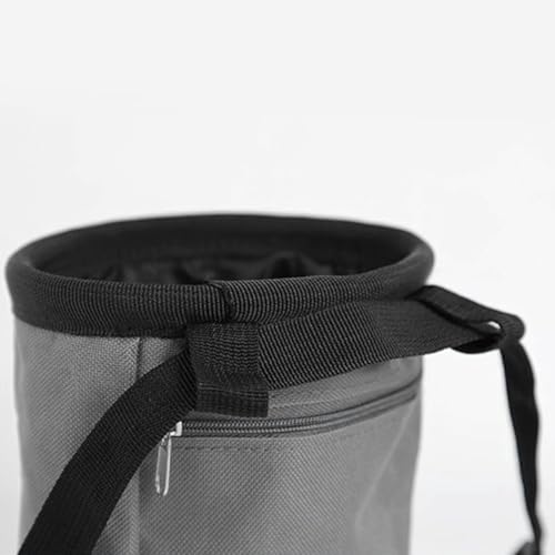 Adjustable Chalk Bag, Waterproof Magnesia Sack with Belt Climbing Chalk Bag Magnesia Powder Pouch for Mountaineering Sports Fitness - color: Gray