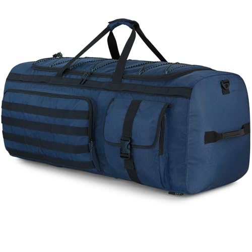 Gonex 130L Extra Large Duffel Bag, Convertible Travel Duffle | 3-Way Carry Design, Shoe Compartment, 5-Zip Organization, Sports & Family Travel, Dark Blue - color: Dark Blue, size: 130L