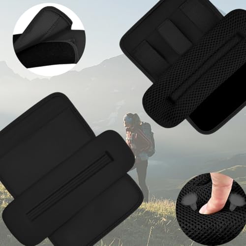 ZINMARK 2-Pack Shoulder Pad Ultra-Thick Tactical Vest Cushion for Laptop Bags, Messenger Bags, Briefcase Bags, Luggage Bags, Tool Bags, Travel Bags and Most Bags, Black - color: Black