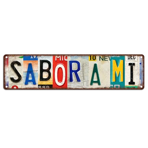 Sabor A Mi Vintage Metal Sign 16x6 Inch - Rustic Wall Decor For Home Bar Garage Indoor Outdoor - color: Metal Sign17, size: 16x6 Inch