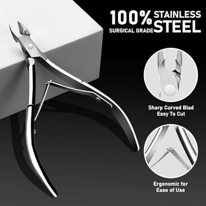 Ingrown Toenail Tool Kit, Ingrown Toenail Removal Kit: Ingrown Toenail Clippers, Ingrown Toenail File and Lifters, Under Nail Cleaner - Professional Pedicure Tools Set for Effective Treatment - color: Ingrown Toenail Clippers