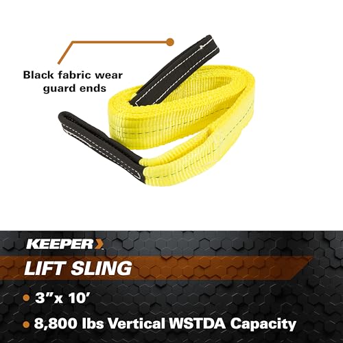 Keeper (02634 10' x 3" Lift Sling, 2 Ply - size: 3” x 10’