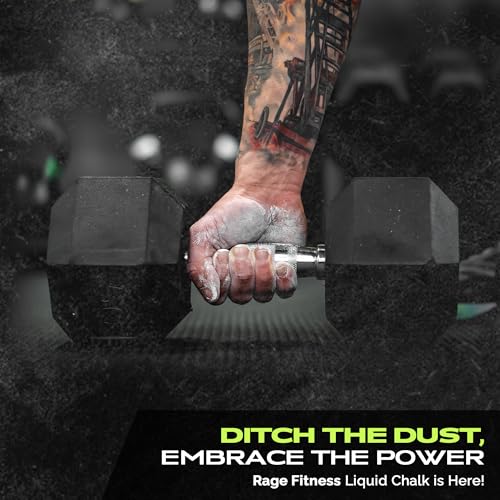 Rage Fitness Gym Liquid Chalk, Magnesium Carbonate Athletic Chalk for Excellent Grip, Gym Workout Grip Chalk, Weightlifting, Gymnastics - size: 100 mL