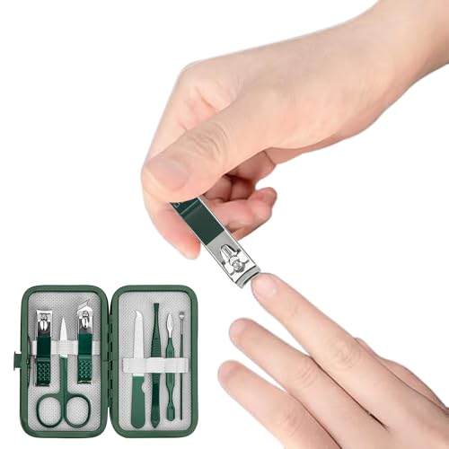 Manicure Set Personal Care Nail Clipper Kit Professional Manicure Pedicure Set Mens Accessories Personal Care Nail Grooming Present for Men Husband Boyfriend Parent, Dark Green - color: Dark Green
