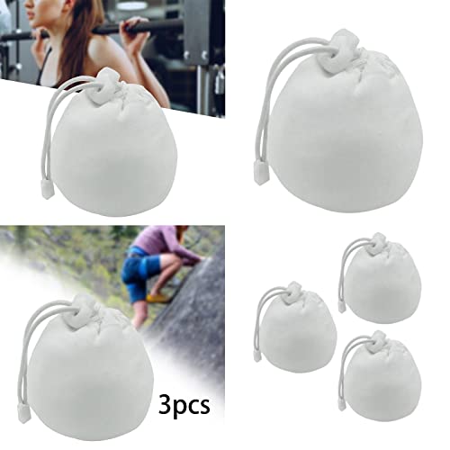 Chalk Bags Drawstring Pouch 4 Pack, Wrist Bush Sock for Weightlifting Deadlifting, Climbing, Gym, Sports, 3.54x5.51 Inch
