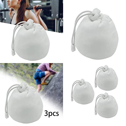 Chalk Bags Drawstring Pouch 4 Pack, Wrist Bush Sock for Weightlifting Deadlifting, Climbing, Gym, Sports, 3.54x5.51 Inch
