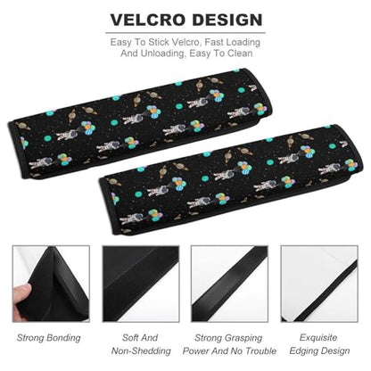 2PCS Universal Fit Car Seat Belt Pad for Kids, Most Cars, Space Astronaut Galaxy Balloon Seat Belt Cushion, Shock Absorption - color: Pattern 796