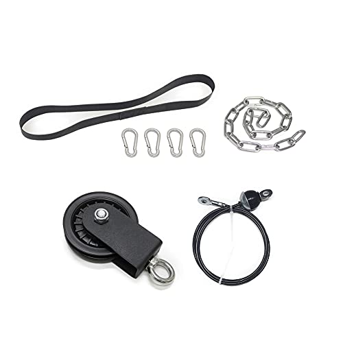SYL Fitness Loading Pin for 2 inch Olympic Weight Plates with Carabiner, Cable Pulley System Gym Equipment. (Cable Pulley Set)