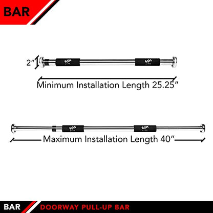 JFIT Deluxe Multi Exercise Doorway Pull-Up Bar with Comfort Grips, 40-Inch - style: Chin Up/Pull Up Bar