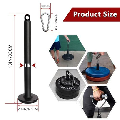 Weight Loading Pin with Carabiner, Fitness Weight Lifting Pin fit 1 inch Standard / 2 inch Olympic Weight Plates Pulley Cable System Attachment for Home Gym Muscle Strength Training (Olympic) - color: 1 inch Standard