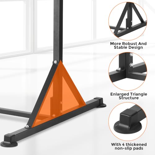 Pull Up Station, Power Tower Adjustable Pullup Bar Free Standing, Heavy Duty Multifunction Strength Training Pull Up Bar, Gym Workout Fitness Equipment Chin up Bar for Home Outdoor, 440LBS Capacity - color: Black