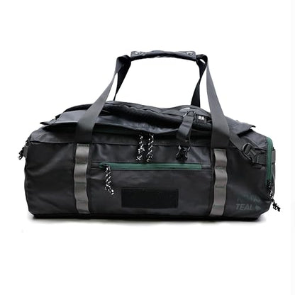 Utility Duffle Bag 40L, Convertible Backpack for Travel, Gym & Commute, Water Repellent - color: Black Stealth