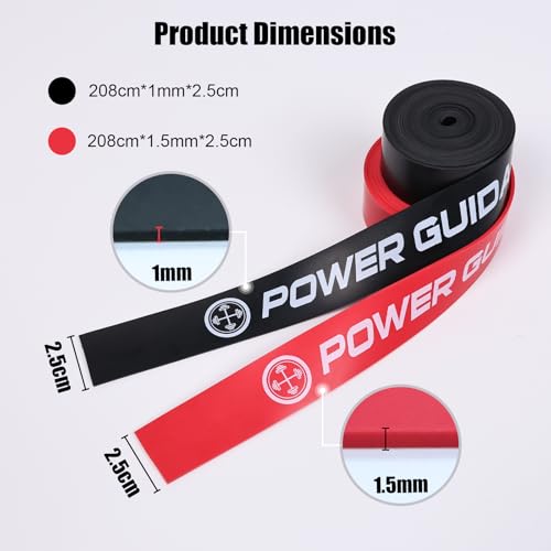 POWER GUIDANCE Muscle Floss Bands - Compression Bands - Mobility & Recovery Bands - for Improving Movement, Increasing Circulation & Reducing Soreness - color: Black and Red - For Hands