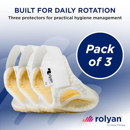 Rolyan Palm Protector, Hand Contracture Cushion, Palm Guard, Left, 3-Pack | Soft sherpa-lined palm cushion helps prevent finger contracture and protects the palm during hand rehab - size: Pack of 3, style: Left Hand