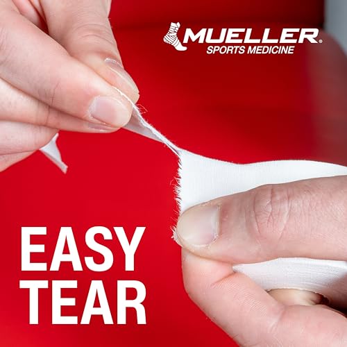 Mueller Sports Medicine Premium Athletic Tape, 10 Pack, White - Quality Hospital-Grade Athletic Tape, Easy to Tear for Fast & Effective Taping, 1.5" x 15 Yards Per Roll