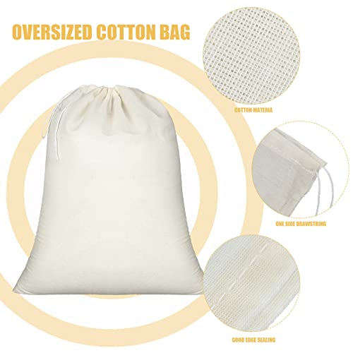 Tatuo 50 Pcs 10 x 12 Inches Muslin Cotton Drawstring Bags Canvas Linen Sachet Bag Reusable Empty Gift Pouch for Party Home Supplies - size: 10 x 12 Inch (Pack of 50)