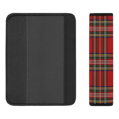 Universal Fit Seat Belt Cover for Adult Use, Stroller Pushchair High Chair, 2PCS Scottish Tartan Farmhouse Red Green Christmas Plaid Harness Pads Strap Shock Absorption - color: Pattern 275