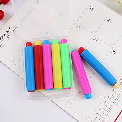 Colourful Chalk Holders Dust Clean Teaching Helper Teacher Education Tool Pen For Writing On Metal