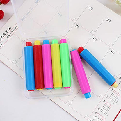Colourful Chalk Holders Dust Clean Teaching Helper Teacher Education Tool Pen For Writing On Metal