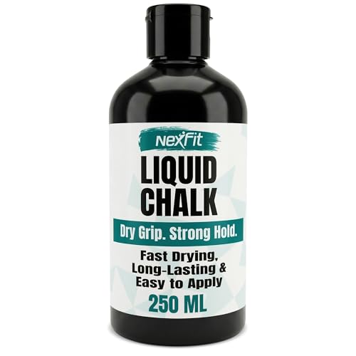 Liquid Chalk for Gym – Gym Chalk Liquid with Stronger Grip, Zero Slip, Dries in Seconds – Mess-Free Weightlifting Chalk for Crossfit, Rock Climbing & Gymnastics – Multiple - size: 250 ml (1 Pack)