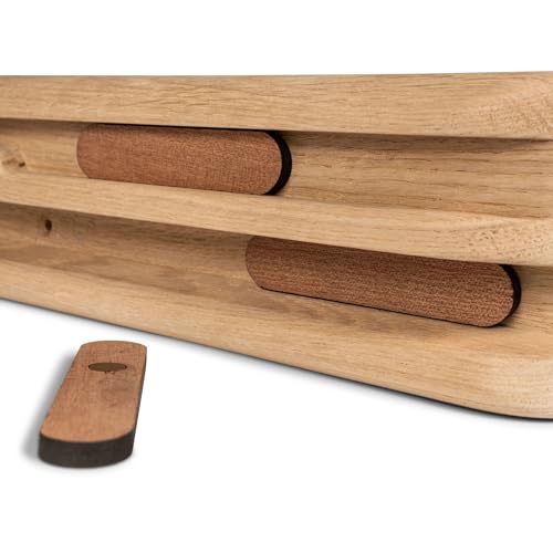 Oak Board - Premium Hangboard Rock Climbing Training as Climbing Fingerboard with Jugs, Slopes and Edges, Pockets as Door Mounted Training Station Rock Climbing Pull Up Bar