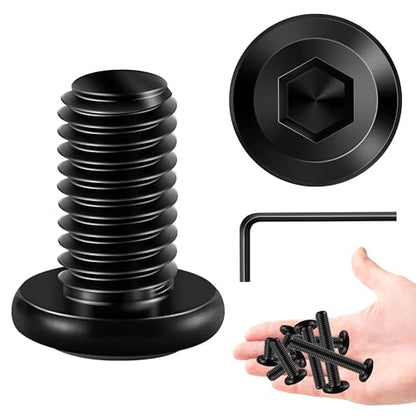 20Pcs M8 Screws M8 x 16mm Flat Head Socket Cap Screw Bolts, M8 Bolt Furniture Screw, Stainless Steel Bolts 304, Black Oxide M8x1.25 Bolt by Marysino - color: Black, size: M8 x 16mm