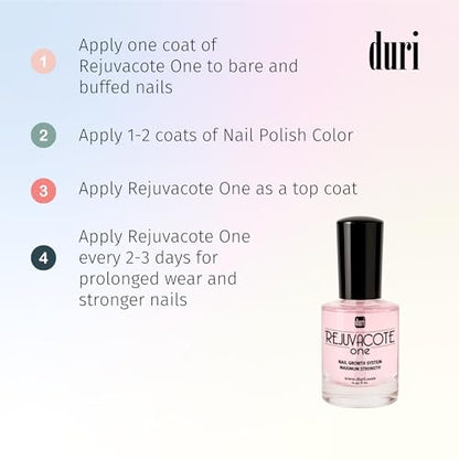 Duri Rejuvacote 1 Nail Growth System + 154N Bewitched Neon Orange Matte Nail Polish Bundle - Nail Strengthener & Bold Matte Color Duo, Statement Neon Manicure Set, 0.45 Fl Oz Each - color: Bewitched + Rejuvacote 1 (Pack of 2)
