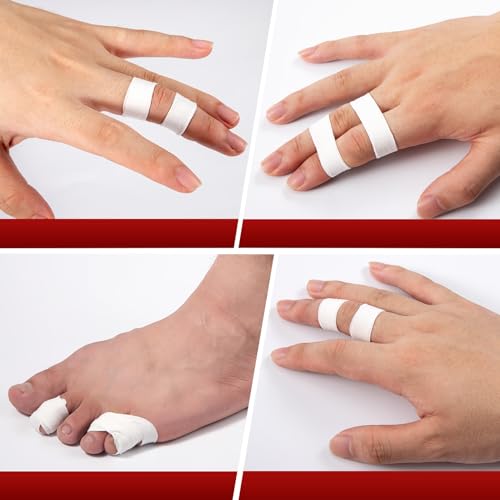 8 Pack Pro Finger Sports Tape, 0.5 in x 45 Ft Finger Tape for BJJ | Athletic Tape for Judo, Jiu-Jitsu, Wrestling, Rock Climbing, Weightlifting, White