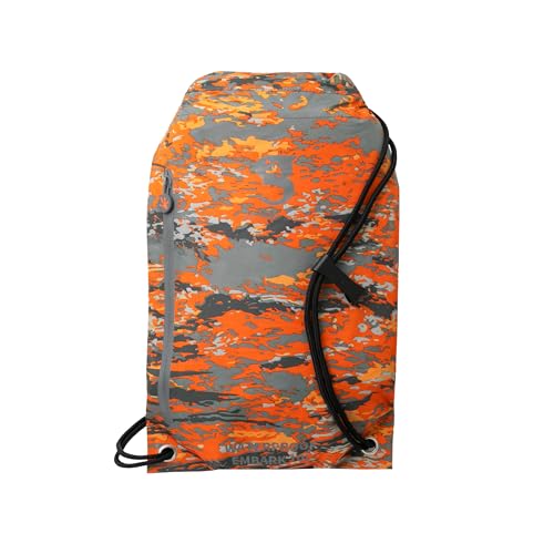 geckobrands Embark 10L Drawstring Backpack – Waterproof, Lightweight Dry Bag for Beach, Hiking, and Light Water Activities - color: Ember Geckoflage