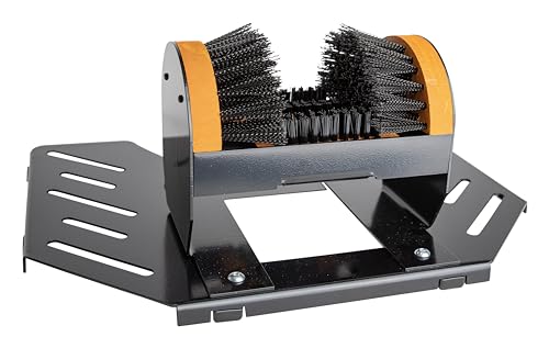 Scrusher - Deluxe Boot & Shoe Cleaner with Steel Base, Weather Resistant Heavy-Duty Outdoor Boot Scrubber, Made in The USA - style: Deluxe with Base