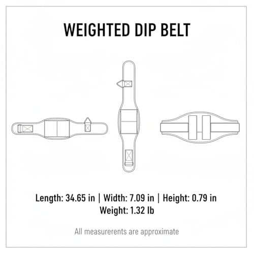 Weighted Dip Belt with Iron Chain - Breathable Nylon Weight Lifting Belt for Pull Ups, Dips & Calisthenics