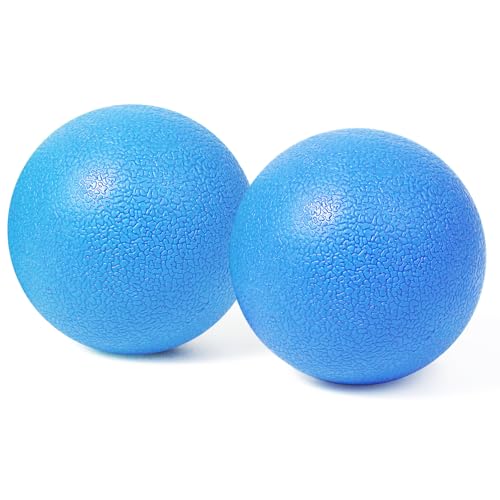 2-Pack Firm Lacrosse Massage Balls (Light Blue) | For Deep Tissue, Trigger Point & Myofascial Release Therapy, Relieve Muscle Knots - color: Light Blue