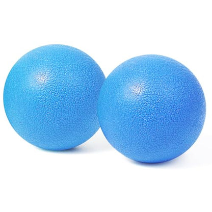 2-Pack Firm Lacrosse Massage Balls (Light Blue) | For Deep Tissue, Trigger Point & Myofascial Release Therapy, Relieve Muscle Knots - color: Light Blue