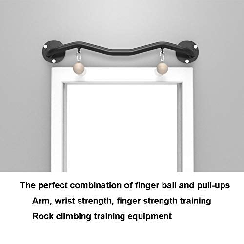 Pull-Up Bars Wall-Mounted Horizontal Bar, Home Pull-Up Wrist Strength Training Finger Grip Ball, Rock Climbing Equipment, Load 200Kg, Silver