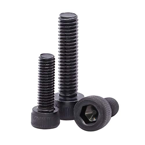 1/4-20 x 1/2" Socket Head Cap Screws Bolts, 12.9 Grade Alloy Steel, Black Oxide Finish, Allen Hex Drive, Full Thread, 50 PCS - size: 1/4-20 x 1/2"