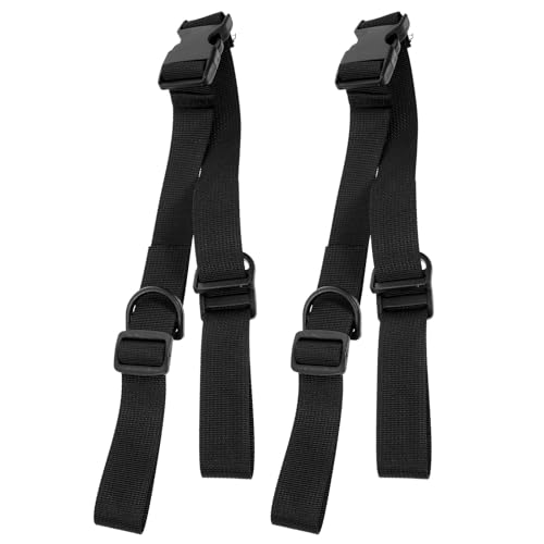 FRCOLOR 2pcs Adjustable Heavy Duty Securing Straps with Quick Release Buckle, Thickened Fixed Rope Tie-Down Bands for Cargo, Backpack, Yoga Mat, Tent, and Car Use