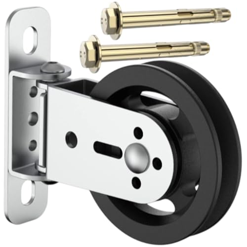 CNQLIS Gym Pulley Blocks,3.46in/90mm Wall Mount Fixed Pulley Wheel Rotation 180 Degree,Heavy Duty Swivel Pulley for LAT Pulley System,for Gym Pulley System, Gym Equipment, DIY Home Projects - size: 3.46”