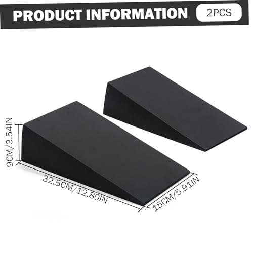 1 Pair Squat Wedge Block 13x6x3.5 Inch EVA Supportive Workout Yoga Block for Fitness, Pushup, Weightlifting, Foot Stretching