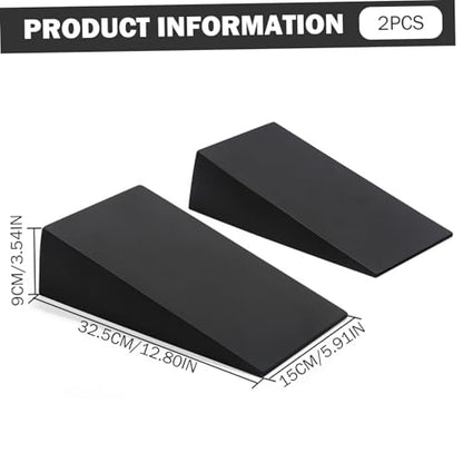1 Pair Squat Wedge Block 13x6x3.5 Inch EVA Supportive Workout Yoga Block for Fitness, Pushup, Weightlifting, Foot Stretching